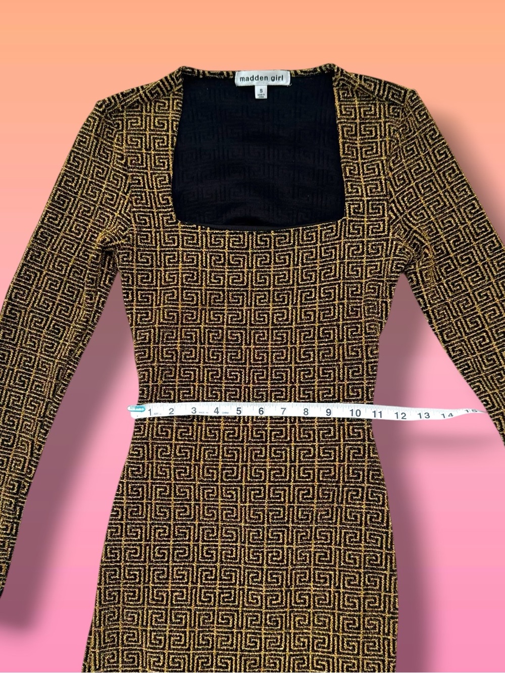 Madden Girl geometric metallic dress - Picture 5 of 9